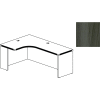 Safco® Aberdeen 72"W Left Extended Corner Table 72"W x 48"D x 24"H Gray Steel