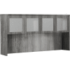 Safco® Aberdeen 72"W Hutch with Glass Doors 72"W x 15"D x 39-1/8"H Gray Steel