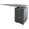 Safco® Medina 63"W Right Curved Desk Return With Pencil-Box-File Pedestal Gray Steel