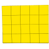 3/4" carrés magnétiques jaune 20/Pk