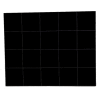 Magnétique, 3/4" Black Squares 20/Pk