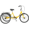 Husky Bicycles Industrial Tricycle, 3 Speed, 26'' Wheels, 600 Lb. Capacity, Includes Basket, Yellow