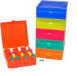 MTC™ Bio Boîte de rangement avec couvercle articulé pour tubes de 1,5 ml, 100 places, noir, paquet de 5
