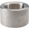 Ss 304/304l Forged Pipe Fitting 1-1/2" Half Coupling Npt Female X Plain - Pkg Qty 7