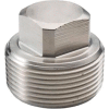 Ss 304/304l Forged Pipe Fitting 3/4" Square Head Plug Npt Male - Pkg Qty 21