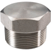 Ss 304/304l Forged Pipe Fitting 3/8" Hex Head Plug Npt Male - Pkg Qty 44