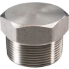 Ss 304 Barstock Hex Head Plug 3" Npt Male - Pkg Qty 2