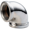 Chrome Plated Brass Pipe Fitting 1/4 90 Degree Elbow Npt Female - Pkg Qty 25