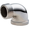 Chrome Plated Brass Pipe Fitting 3/8 90 Degree Street Elbow Npt Male X Female - Pkg Qty 25
