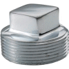 Chrome Plated Brass Pipe Fitting 3/4 Square Head Cored Plug Npt Male - Pkg Qty 25