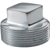 Chrome Plated Brass Pipe Fitting 1-1/4 Square Head Cored Plug Npt Male - Pkg Qty 10