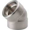 Ss 316/316l Forged Pipe Fitting 1/8" 45 Degree Elbow Socket Weld - Pkg Qty 6