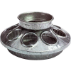 Little Giant Chick Feeder Base 9810, Galvanized Steel, Use With Little Giant 690 Jar