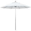 Parapluie de la Californie 9' Patio Umbrella - Blanc d’Olefin - Pôle d’argent - Série Venture