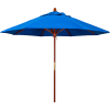 Parapluie de la Californie 9' Patio Umbrella - Bleu royal d’Olefin - Pôle de bois franc - Série Grove