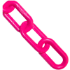 Global Industrial™ Plastic Chain Barrier, 1-1/2"x50'L, Safety Pink