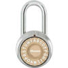 Master Lock® 1572LFGLD 3-Letter-Combo Padlock 1-1/2" Inside Shackle HT, Control Chart,Gd Dial