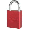 American Lock® No. A1105RED Solid Aluminum Rectangulaire Padlock, Rouge - Qté par paquet : 6
