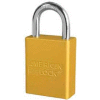 No Lock® américain Cadenas rectangulaire de A1105YLW en aluminium massif - Jaune - Qté par paquet : 24