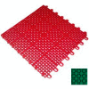 Mateflex II Outdoor Tennis Tile 350012, 12"L X 12"W, Bright Green