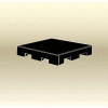 MasonWays Stackable Closed Deck Pallet, Polyéthylène, 4 voies™, 48 « x48 », 2000 Lb Stat Cap, Noir