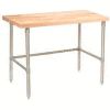 Global Industrial™ 60 x 30 Maple Butcher Block Square Edge Workbench avec jambes SS