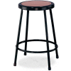 Interion® 24"H Steel Work Stool with Hardboard Seat - Backless - Black - Pack of 2