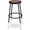 Interion® Steel Shop Stool avec siège Hardboard - Hauteur réglable 25"-33" - Noir - Paquet de 2