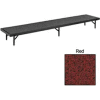 Riser Straight with Carpet - 96"L x 18"W x 16"H - Red
