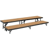 2 Level Straight Riser with Hardboard - 96"L x 18"W - 8"H & 16"H