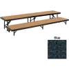 2 Level Tapered Riser with Carpet - 60"L x 18"W - 8"H & 16"H - Blue