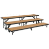 3 Level Tapered Riser with Hardboard - 60"L x 18"W - 8"H, 16"H & 24"H