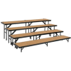 4 Level Tapered Riser with Hardboard - 60"L x 18"W - 8"H, 16"H, 24"H & 32"H