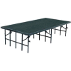 Portable Stage with Carpet - 96"L x 36"W x 24"H - Grey