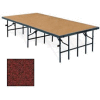 Portable Stage with Carpet - 96"L x 36"W x 24"H - Red