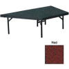 Stage Pie Unit with Carpet for 48"W x 16"H Stage Units - Red