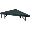 Stage Pie Unit with Carpet for 48"W x 8"H Stage Units - Grey