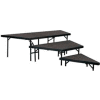 Stage Pie Set with Carpet for 36"W Stage Units - 8"H, 16"H & 24"H - Grey