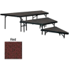 Stage Pie Set with Carpet for 36"W Stage Units - 8"H, 16"H & 24"H - Red