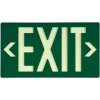NMC 7040B Glo-Brite Eco Exit, Green Single Face With Bracket