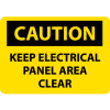 NMC C167P OSHA signe, garder l’attention panneau électrique espace clair, 10 "X 7", jaune/noir