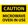 NMC C180R signe de OSHA, attention le four à micro-ondes en cours d’utilisation, 7 "X 10", jaune/noir