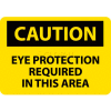 NMC C26PB OSHA Sign, Caution Eye Protection Required In This Area, 10" X 14", Yellow/Black