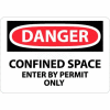 NMC D162PC OSHA signe, Danger espace clos entrée de permettre seulement, 14 "X 20", blanc/rouge/noir