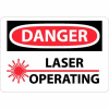 NMC D169R OSHA signe, Danger Laser, fonctionnement, 7 "X 10", blanc/rouge/noir