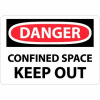 NMC D372RB OSHA signe, Danger espace confiné évincer, 10 "X 14", blanc/rouge/noir