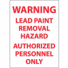 NMC M204RB AVERTISSEMENT risque de retrait de peinture de plomb autorisé uniquement à un Personnel, 14 "X 10", blanc/rouge