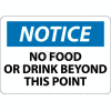NMC N310RB signe de OSHA, n’avis aucun nourriture ou de boire au-delà de ce Point, 10 "X 14", blanc/bleu/noir