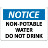 NMC N321PB signe de OSHA, remarquez l’eau Non Potable ne pas boire, 10 "X 14", blanc/bleu/noir