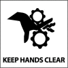 NMC S49P voir signe, gardez vos mains clair, 7 "X 7", blanc/noir
